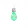 Lampa solara led decorativa sub forma de bulb, pentru exterior, suspendata, ip65, ultron verde, flippy