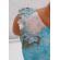 Rochie din tulle bleu cu broderie , fete 10 ani, 140 cm