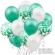 Set 15 baloane pentru petrecere, flippy, alb/verde, 30 cm