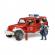 Jeep wrangler unlimited rubicon de pompieri cu figurina bruder