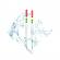 Set 50 x pluta pescuit 12/14/16 cm, material pe, multicolor