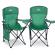 Set doua scaune camping / pescuit, pliabile, verde, 96 x 54 x 86 cm, Vivo AC03