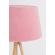 Lampadar lemn si velur roz wallas 52x152 cm