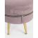 Set 2 tabureti catifea roz prafuit picioare metal auriu cu spatiu depozitare pavlina Ø 34 cm x 45 h; Ø 38.5 cm x 45 h