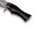 Cutit de vanatoare, ideallstore®, fixed blade, husa piele, otel damasc, negru
