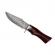 Cutit de vanatoare, ideallstore®, fixed blade, husa piele, otel damasc