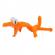 Jucarie de plus ideallstore® rainbow friends roblox, orange the croc, 32 cm, portocaliu