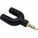 Adaptor portabil casti qjc143, mufa jack, 3.5mm, forma u