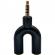 Adaptor portabil casti qjc143, mufa jack, 3.5mm, forma u