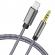 Cablu audio auxiliar, qyp50, mufa jack, 3.5mm, 10cm