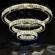 Candelabru Pendul Lumina Led Rotund, Pandantiv de cristal din sticla, cu trei inele (80 + 60 + 40cm)