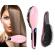 Set Coafura Hair Perie Indreptare Par Electrica, 29W, 80-230°C Pink Perfect & Perie Descalcire Profesionala