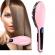 Set Coafura Hair Perie Indreptare Par Electrica, 29W, 80-230°C Pink Perfect & Perie Descalcire Profesionala