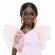 Papusa barbie fashionista afro-americana cu rochie peach