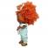 Papusa nines d'onil, mia, cu parul portocaliu cret, afro, cu articulatii, cu