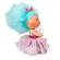 Papusa nines d'onil, mia cotton, cu parul albastru, cu catel, cu articulatii,