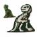 Set creativ mulaj si pictura - t-rex cu schelet fotoluminescent