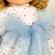 Papusa nines d'onil, susette tul, cu parul blond, cu sunete, cu funda albastra,