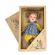Papusa nines d'onil, tita, cu sunete, cu parul blond, cu rochie albastra, cu