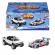 Hot wheels set 2 masinute metalice pull back gmc hummer ev si corvette c8r 1:43