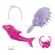 Barbie color change papusa sirena cu par roz