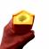Figurina veverita in casa galben, antistres jucarii, pentru copii, 6 cm, galben