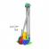 Set mini golf pentru copii, 3 crose si 2 mingi, 2 gauri, 2 popice, 50 cm, multicolor, +3 ani