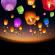 Lampion zburator, flippy, hartie biodegradabila, galben, 30 x 35 cm