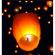 Lampion zburator, flippy, hartie biodegradabila, galben, 30 x 35 cm