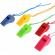 Set 5 fluiere cu snur arbitru, plastic, multicolor