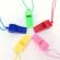 Set 5 fluiere cu snur arbitru, plastic, multicolor