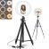 Lampa circulara 22 inch cu trepied, 3 faze lumina