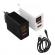 Adaptor priza cu 2 usb si afisaj led, cablu usb