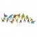 Set figurine dinozauri cu accesorii decor, 35 piese