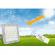 Proiector led cu panou solar zs56003, telecomanda, 80w