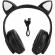Casti wireless b450, bt, urechi pisica, usb, led rgb