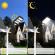 Lampa solara perete 279led, d217, senzor miscare