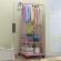 Organizator haine cu 2 polite, mobil, 160x55x42cm, suport umerase