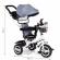 Tricicleta cu sezut rotativ ecotoys jm-066-9l - gri