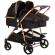 Carucior gemeni chipolino duo smart 2 in 1 obsidian gold
