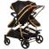 Carucior gemeni chipolino duo smart 2 in 1 obsidian gold