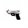 Briceag tip pistol, ideallstore®, 18 cm, argintiu