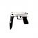 Briceag tip pistol, ideallstore®, 18 cm, argintiu