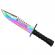 Cutit de vanatoare ideallstore®, rainbow rambo, 32.5 cm, multicolor, teaca inclusa