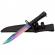 Cutit de vanatoare ideallstore®, rainbow rambo, 32.5 cm, multicolor, teaca inclusa