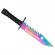 Cutit de vanatoare ideallstore®, rainbow rambo, 32.5 cm, multicolor, teaca inclusa