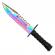 Cutit de vanatoare ideallstore®, rainbow spirit, multicolor, 32.5 cm, teaca inclusa