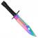 Cutit de vanatoare ideallstore®, rainbow spirit, multicolor, 32.5 cm, teaca inclusa