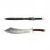 Set maceta si sabie de vanatoare, ideallstore®, 64 cm , cutit de aruncat inclus