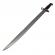 Set maceta si sabie de vanatoare, ideallstore®, otel inoxidabil, 61 cm